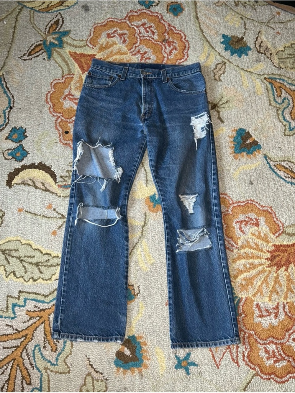 Vintage Levi’s distressed 517 bootcut denim jeans workwear 32x30 Grunge Utility